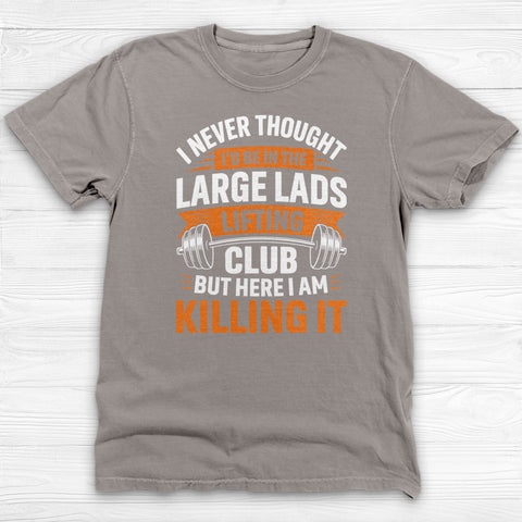 Large Lads Lifting Club Tee, Funny Heavy Lifter Gym Shirt