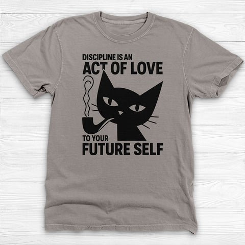 Philosopher Cat Workout Shirt, Gym And Life Discipline Quote