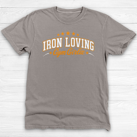 Iron Loving Gym Girlie Shirt, Cute Workout Tee For Strong Women