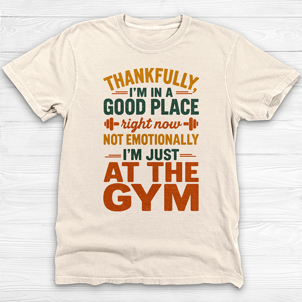 I'm In A Good Place I'm At The Gym Workout Tee-T-Shirt-Gym Classics