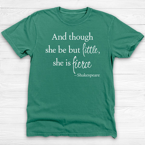 Small But Fierce Girl Gym Shirt or Pump Cover, Shakespeare Quote