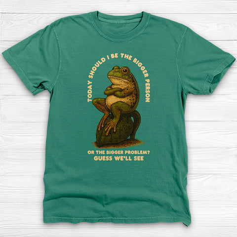 Bigger Person Or Bigger Problem Frog Gym Tee Or Pump Cover