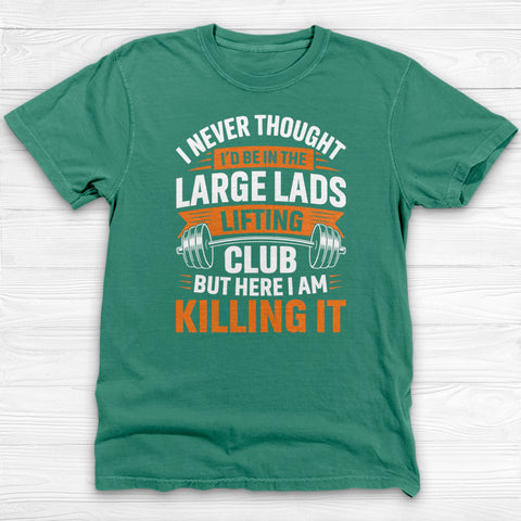 Large Lads Lifting Club Tee, Funny Heavy Lifter Gym Shirt