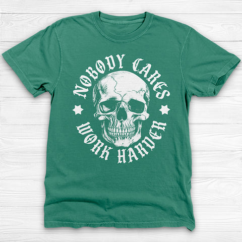 Nobody Cares Work Harder Skull Gym Shirt Or Pump Cover