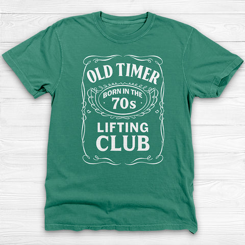 Born In The 70s Old Time Lifter Garment-Dyed Gym Shirt