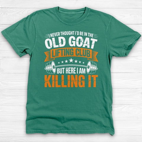 Old Goat Lifting Club Gym Tee, Gift for Gym Lovers-T-Shirt-Gym Classics
