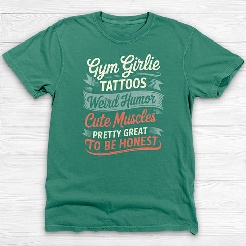 Gym Girlie Tattoos Cute Muscles Funny Gym Shirt