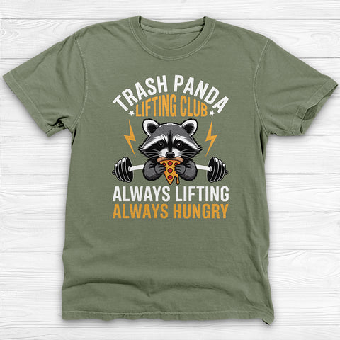Funny Trash Panda Raccoon Gym Tee, Always Lifting Always Hungry
