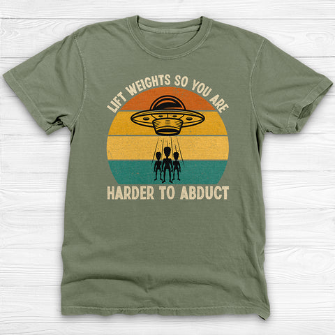 Funny Alien Abduction Gym Workout Shirt Or Pump Cover