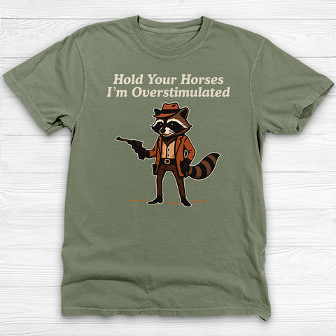 Overstimulated Raccoon, Funny Mental Health Gym Shirt