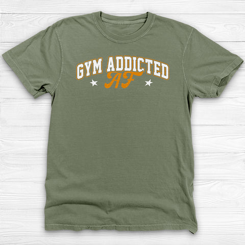 Gym Addicted Unisex T-Shirt, Fun Workout Tee