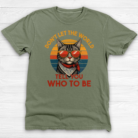 Be True To Yourself Retro Cat Gym Tee, Mental Health & Self-Love
