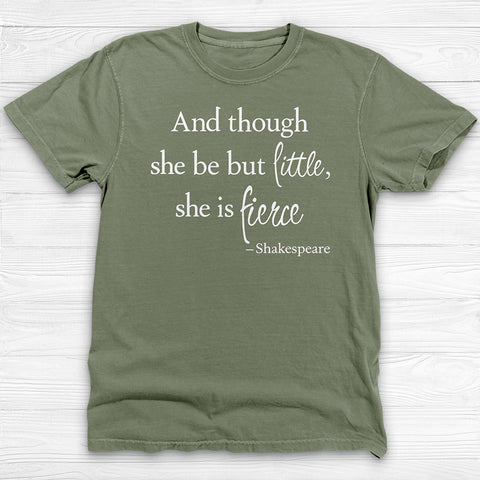 Small But Fierce Girl Gym Shirt or Pump Cover, Shakespeare Quote