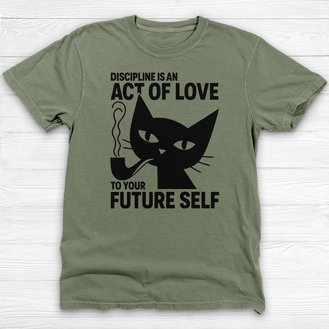 Philosopher Cat Workout Shirt, Gym And Life Discipline Quote