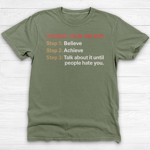 Believe Achieve Annoy Funny Workout Shirt or Pump Cover