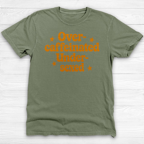 Funny Graphic Gym Tee, Too Much Coffee Too Few Dates