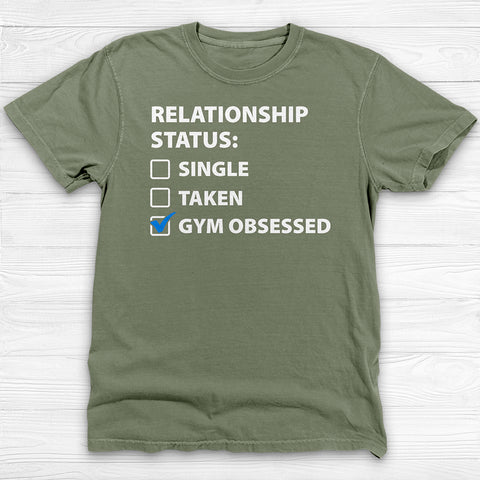 Relationship Status Gym Obsessed Funny Workout Shirt or Pump Cover