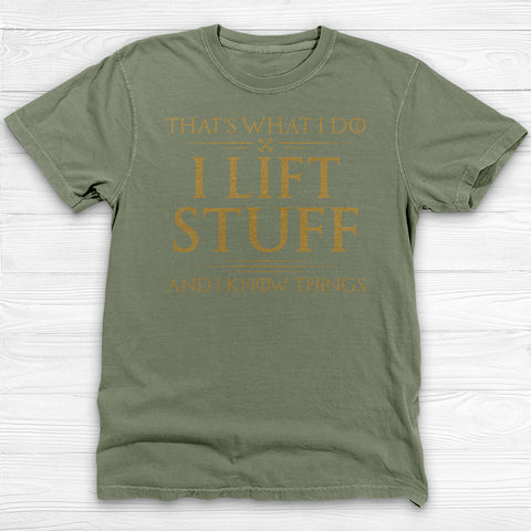 I Lift Stuff And Know Things Shirt, Funny GOT-Inspired Gym Tee