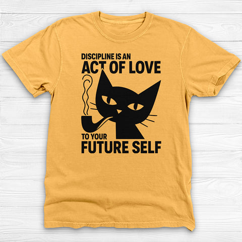 Philosopher Cat Workout Shirt, Gym And Life Discipline Quote