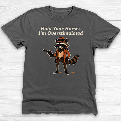 Overstimulated Raccoon, Funny Mental Health Gym Shirt