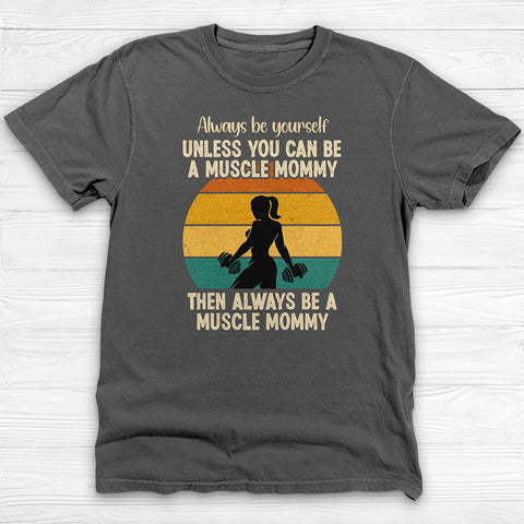 Muscle Mommy Tee, Funny Gym Shirt for Strong Women