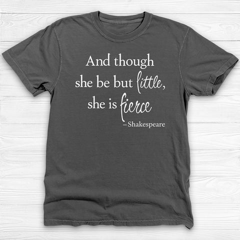 Small But Fierce Girl Gym Shirt or Pump Cover, Shakespeare Quote