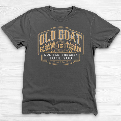 Old Goat Strength Society Shirt, Funny Gym Tee for Lifters
