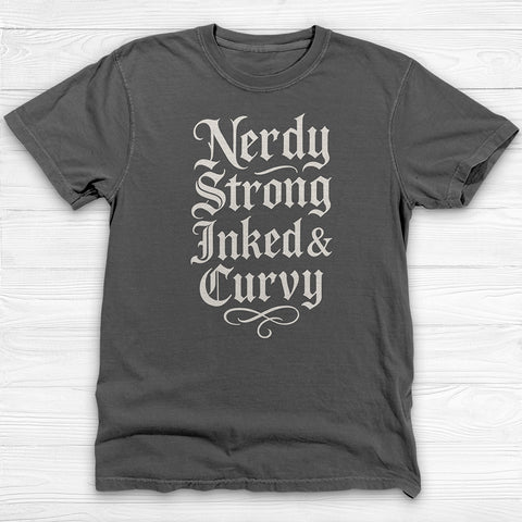 Strong Inked Curvy Nerdy β Bold Gym Shirt for Bold Women