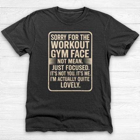 Funny Gym Face Workout Shirt, Womenβs Motivational Fitness Tee