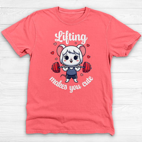 Lifting Makes You Cute Gym Shirt, Anime Style Workout Tee-T-Shirt-Gym Classics