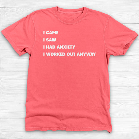 Social Anxiety Gym Shirt Or Pump Cover, Courage And Persistence Tee