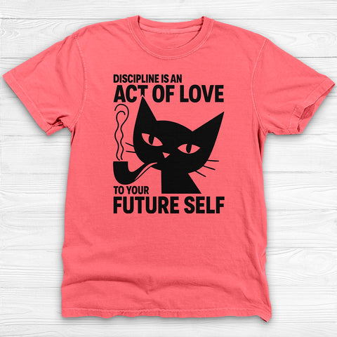 Philosopher Cat Workout Shirt, Gym And Life Discipline Quote