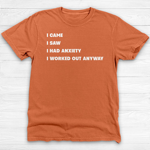 Social Anxiety Gym Shirt Or Pump Cover, Courage And Persistence Tee