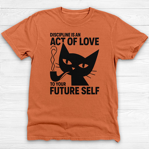 Philosopher Cat Workout Shirt, Gym And Life Discipline Quote