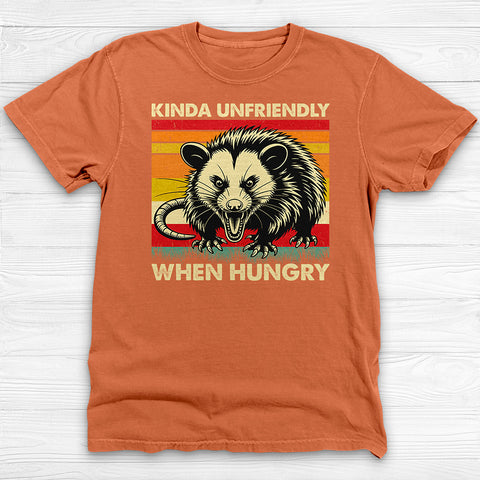 Kinda Unfriendly When Hungry Shirt - Cute Opossum Gym Tee