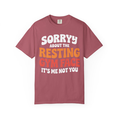 Funny Resting Gym Face T-Shirt, Weightlifting Workout Tee