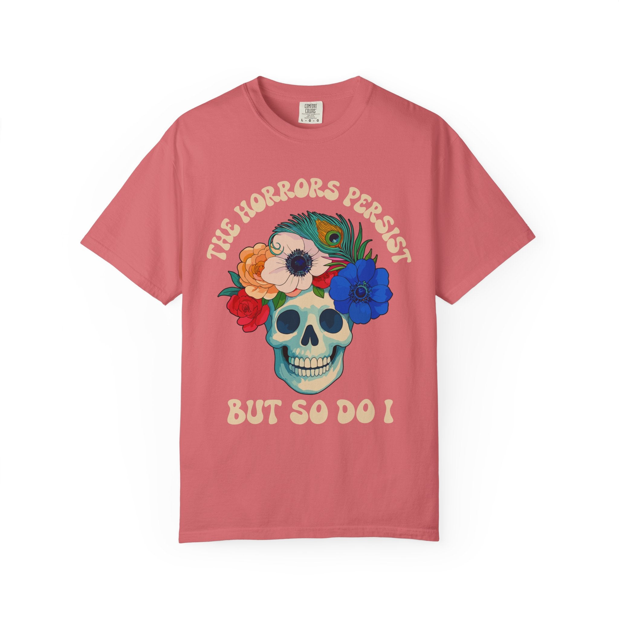 Floral Skull Tee, Funny Gym Shirt with Vintage Vibes-T-Shirt-Gym Classics
