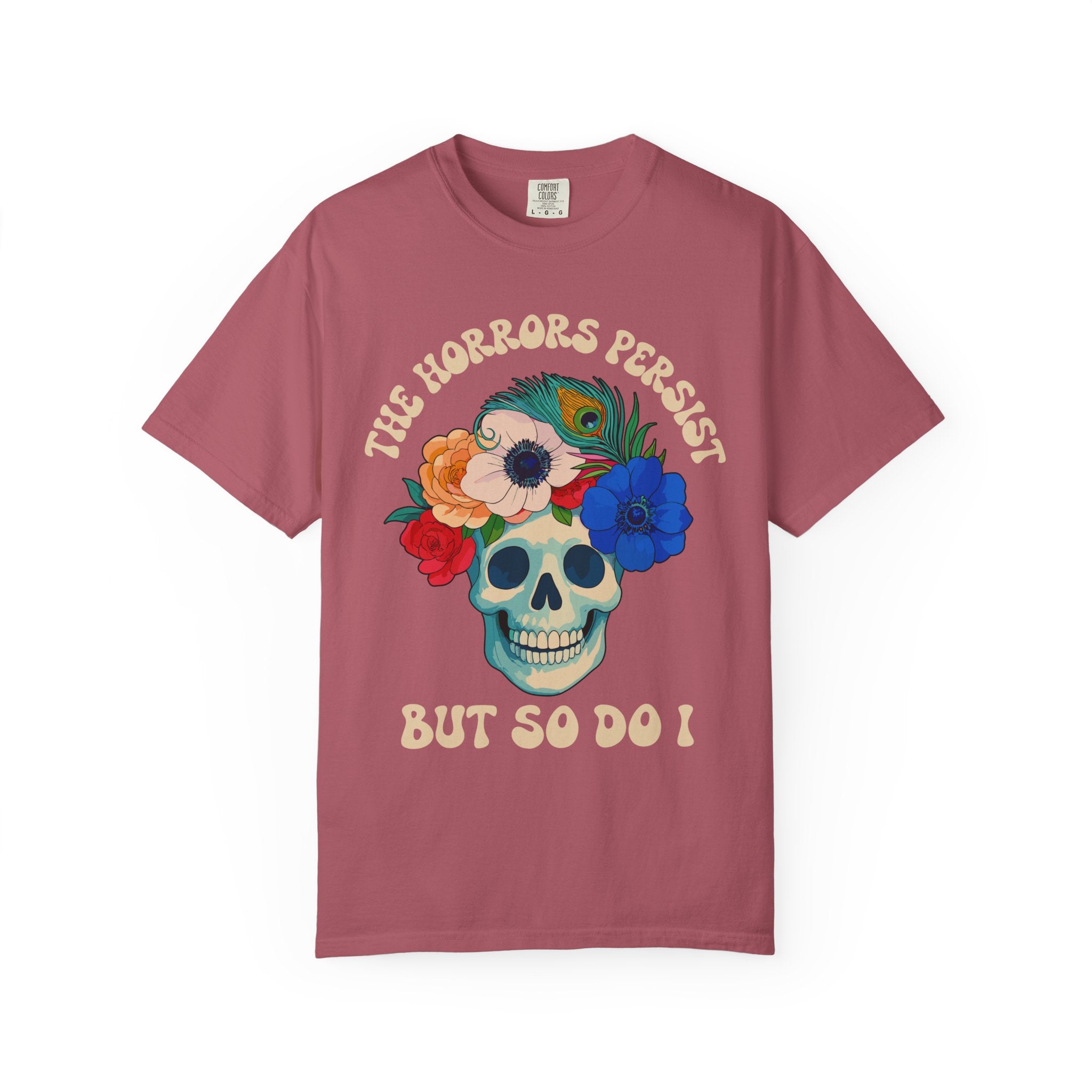 Floral Skull Tee, Funny Gym Shirt with Vintage Vibes-T-Shirt-Gym Classics