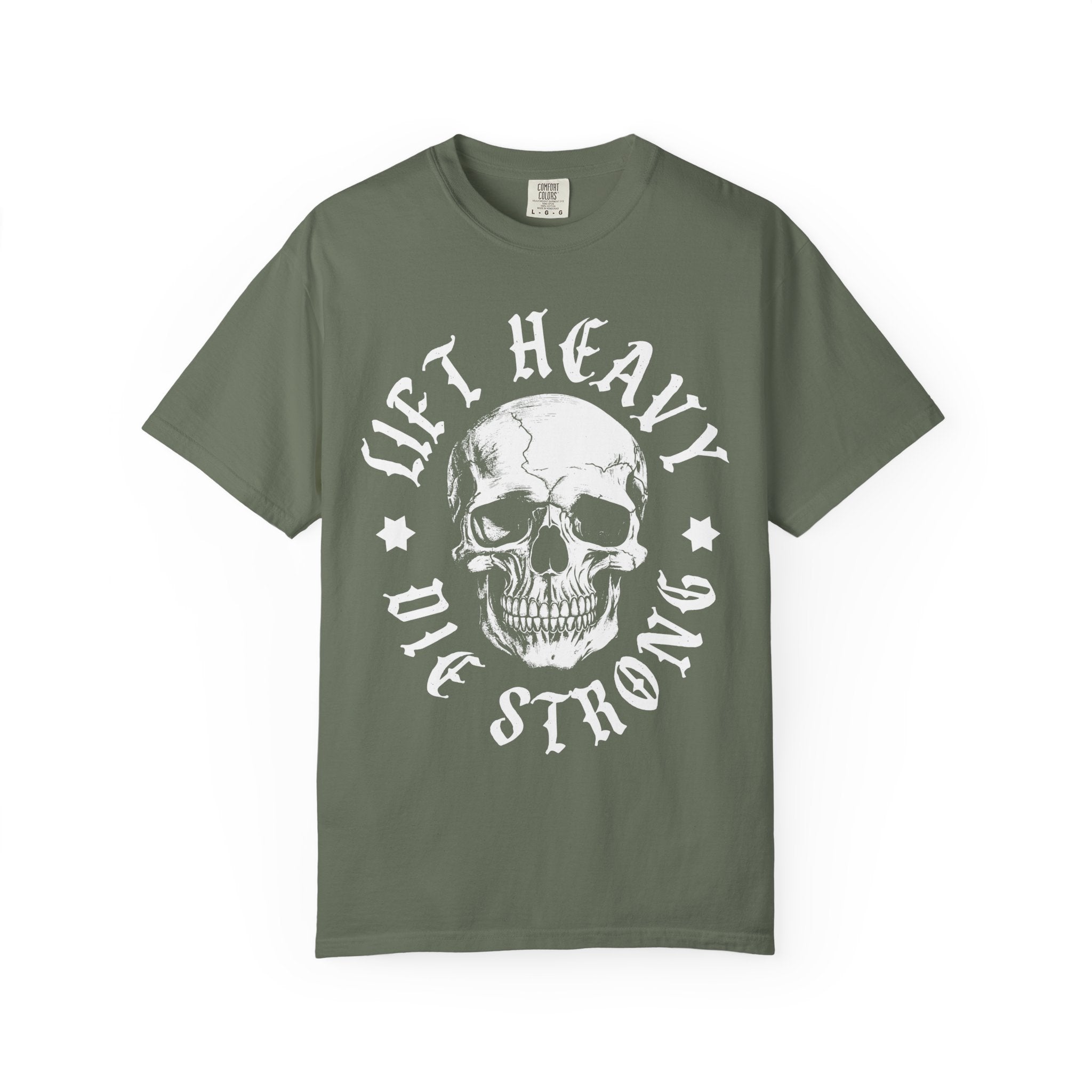 Skull Workout Shirt, Lift Heavy Die Strong Gym Tee