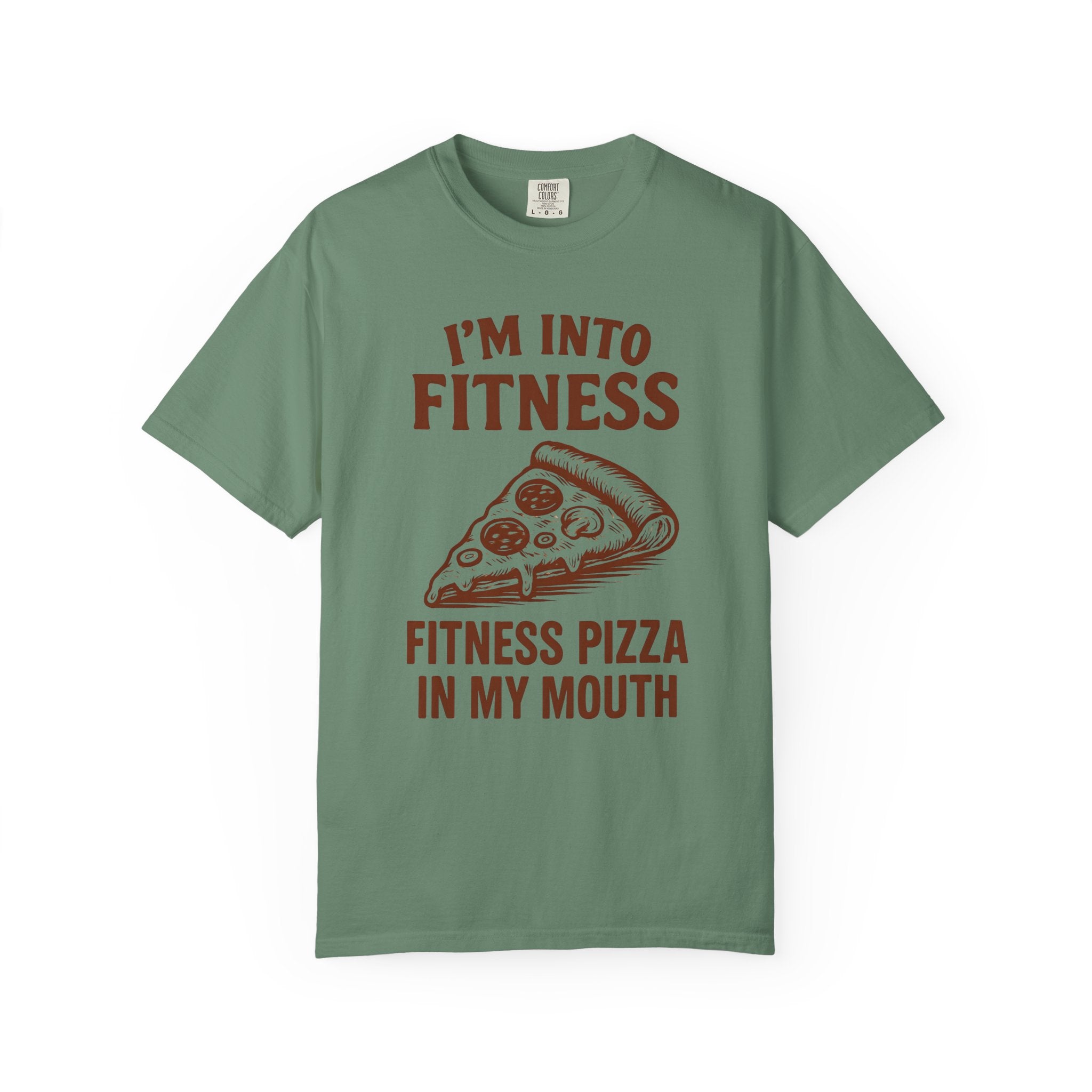 Funny Pizza Fitness Shirt, “Fitness Pizza in My Mouth” Gym Tee-T-Shirt-Gym Classics
