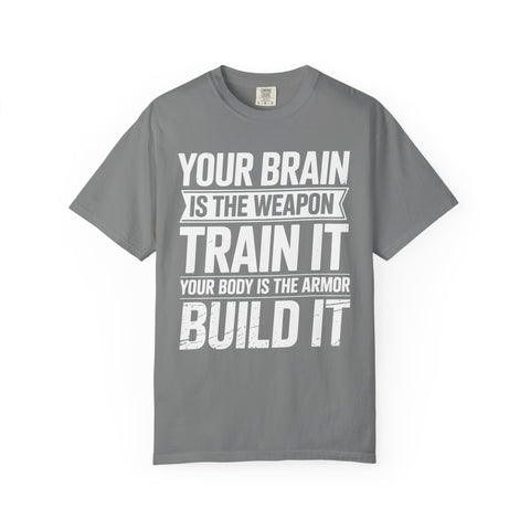 Train Your Mind Build Your Body Shirt, Motivational Fitness Tee