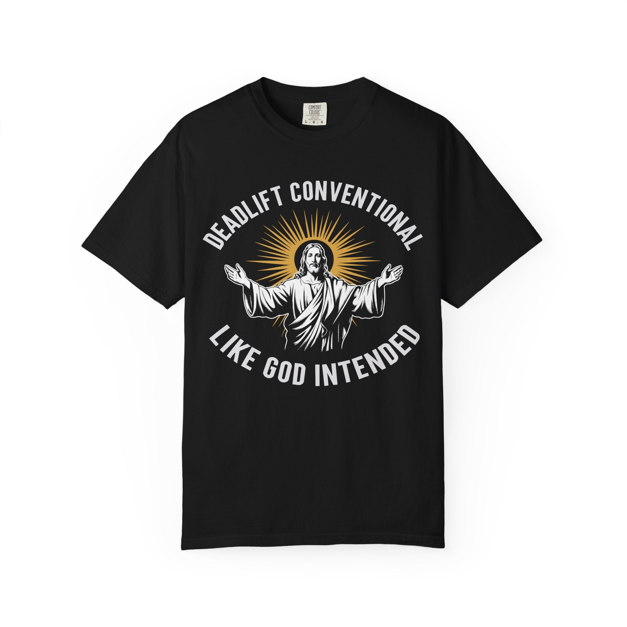 Jesus Funny Conventional Deadlift Gym Tee or Pump Cover-T-Shirt-Gym Classics