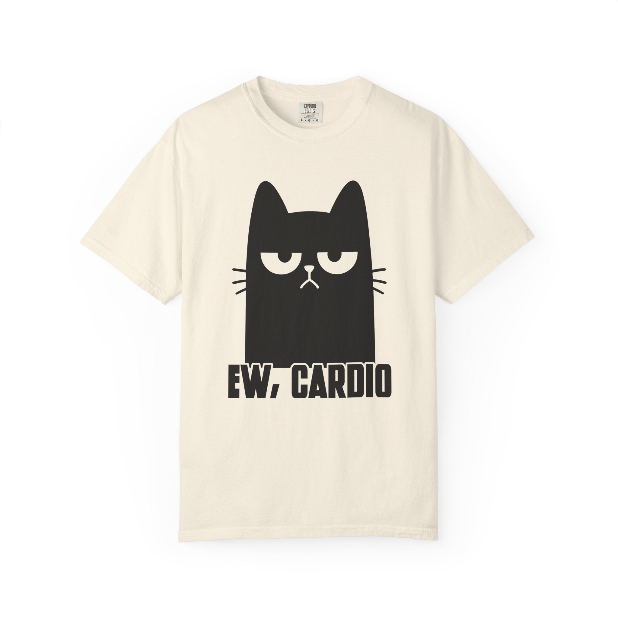 Cardio-Hating Cat Gym Garment-Dyed Shirt And Pump Cover-T-Shirt-Gym Classics