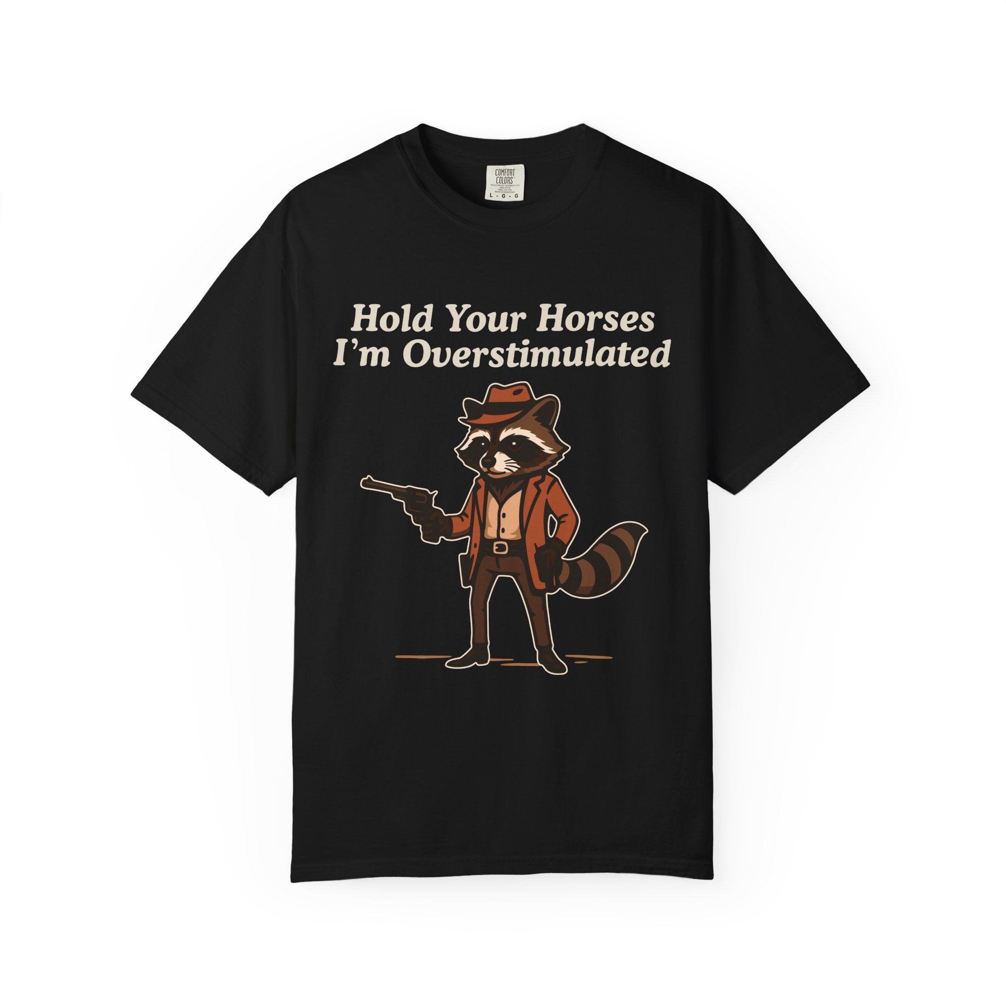 Overstimulated Raccoon, Funny Mental Health Gym Shirt-T-Shirt-Gym Classics