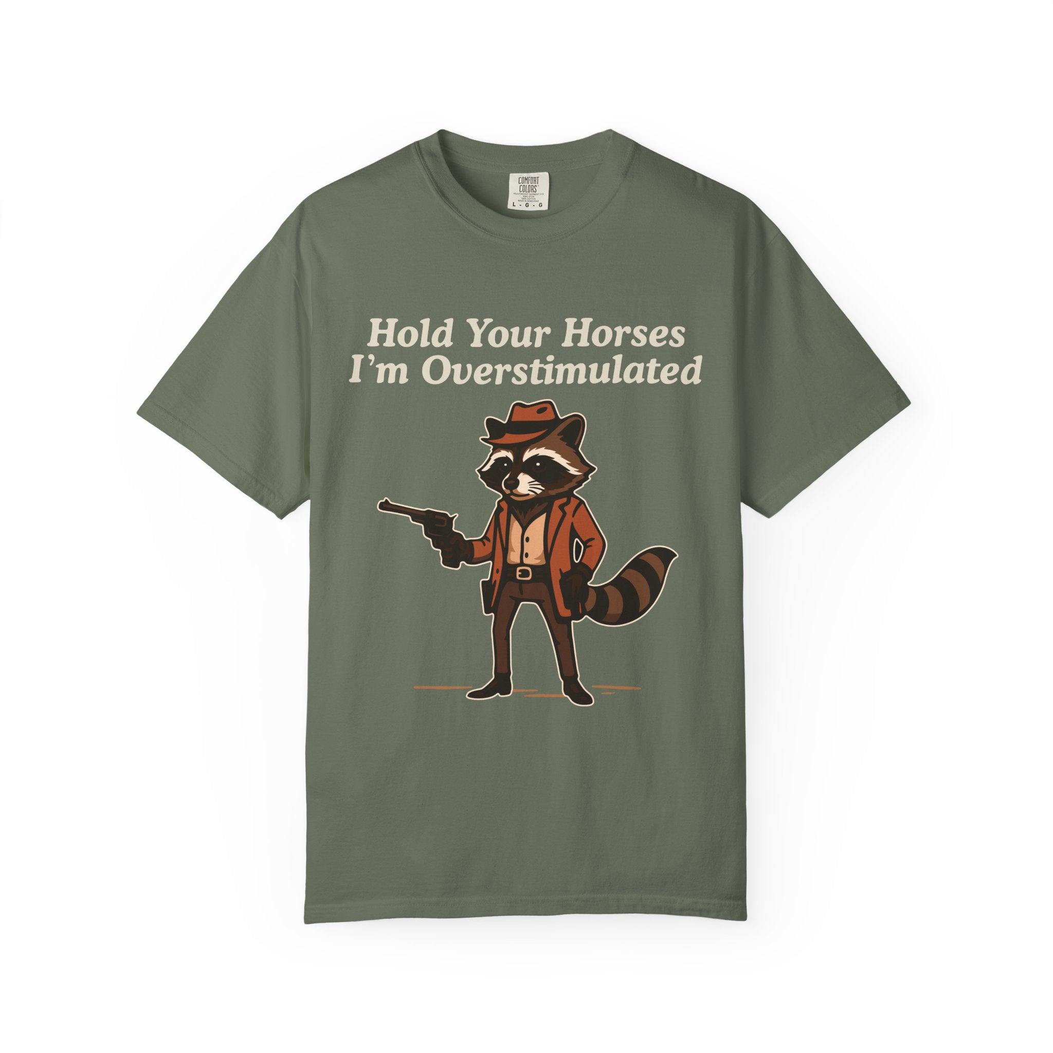 Overstimulated Raccoon, Funny Mental Health Gym Shirt-T-Shirt-Gym Classics