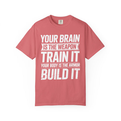 Train Your Mind Build Your Body Shirt, Motivational Fitness Tee