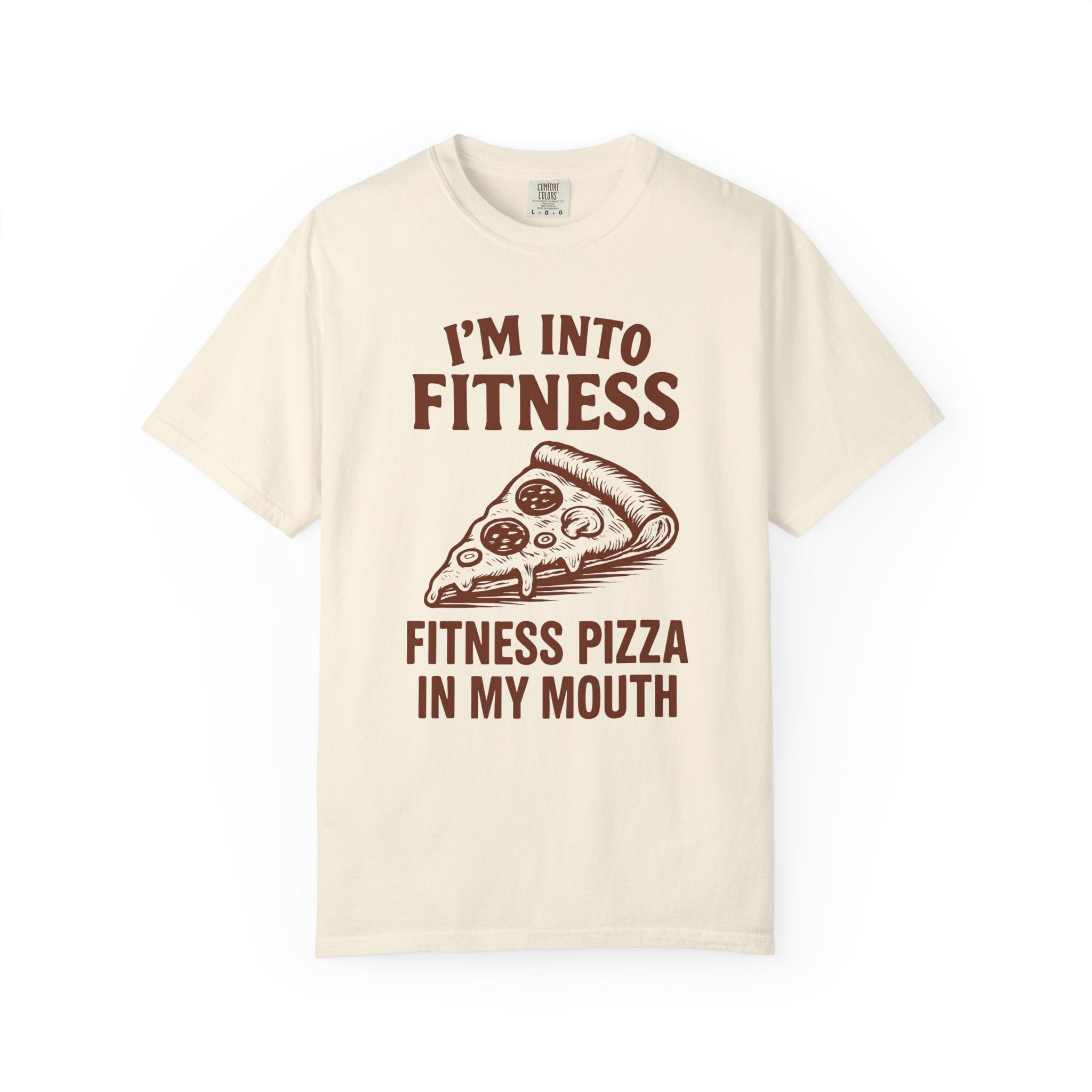 Funny Pizza Fitness Shirt, “Fitness Pizza in My Mouth” Gym Tee-T-Shirt-Gym Classics