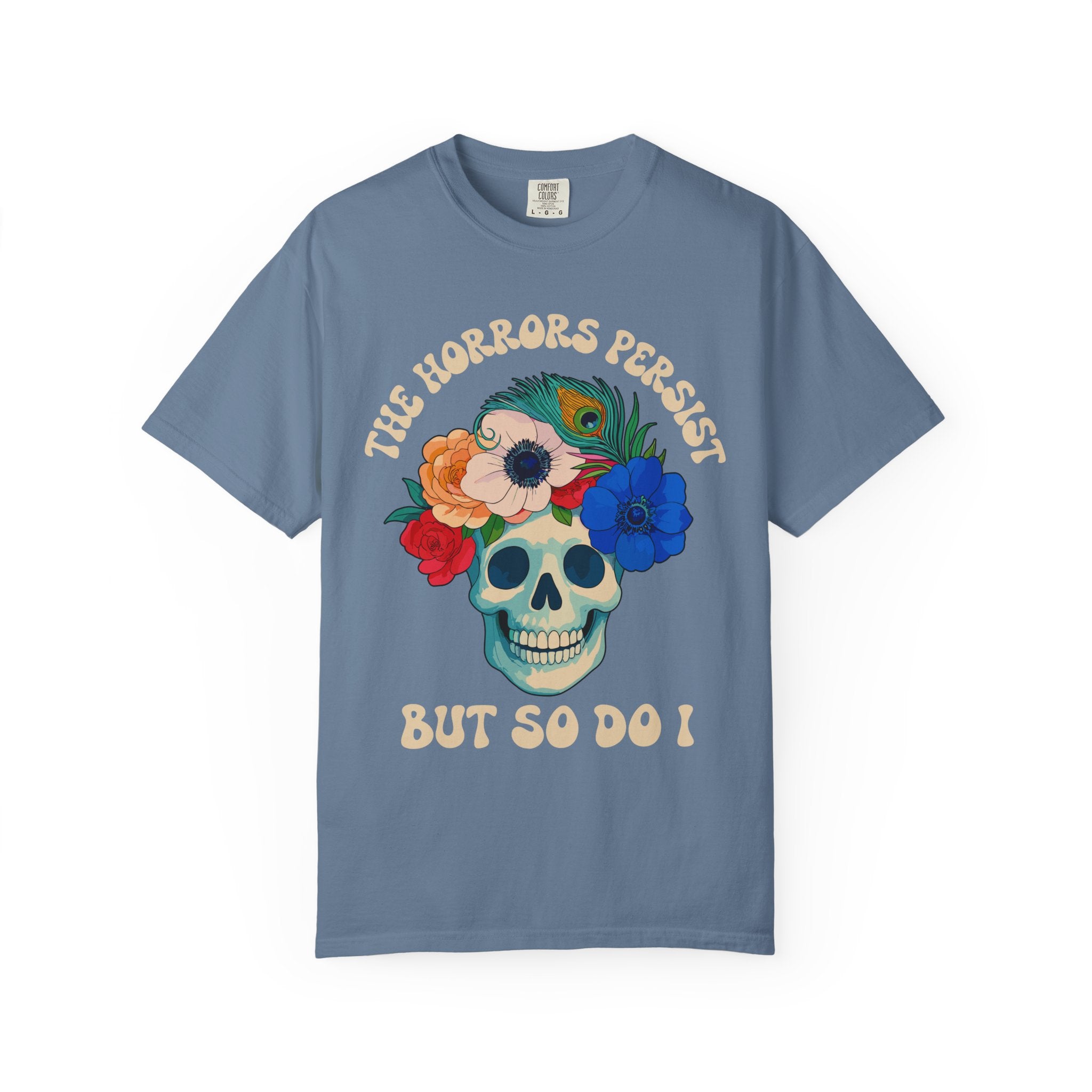 Floral Skull Tee, Funny Gym Shirt with Vintage Vibes-T-Shirt-Gym Classics