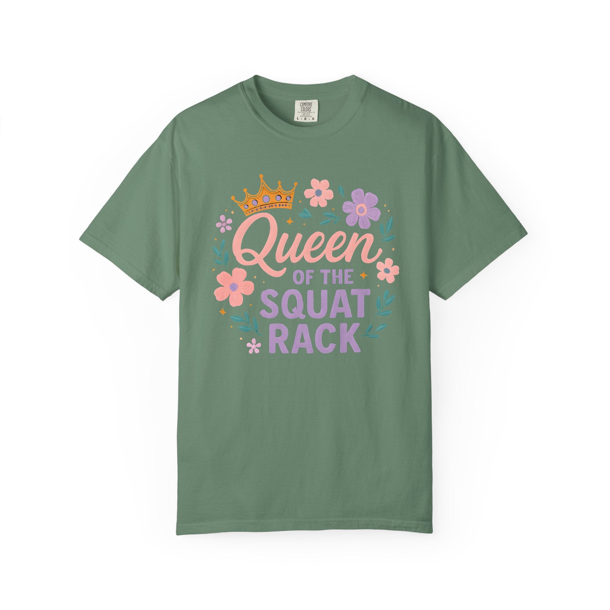 Queen of the Squat Rack Gym Shirt, Cute Fitness Tee for Strong Women-T-Shirt-Gym Classics