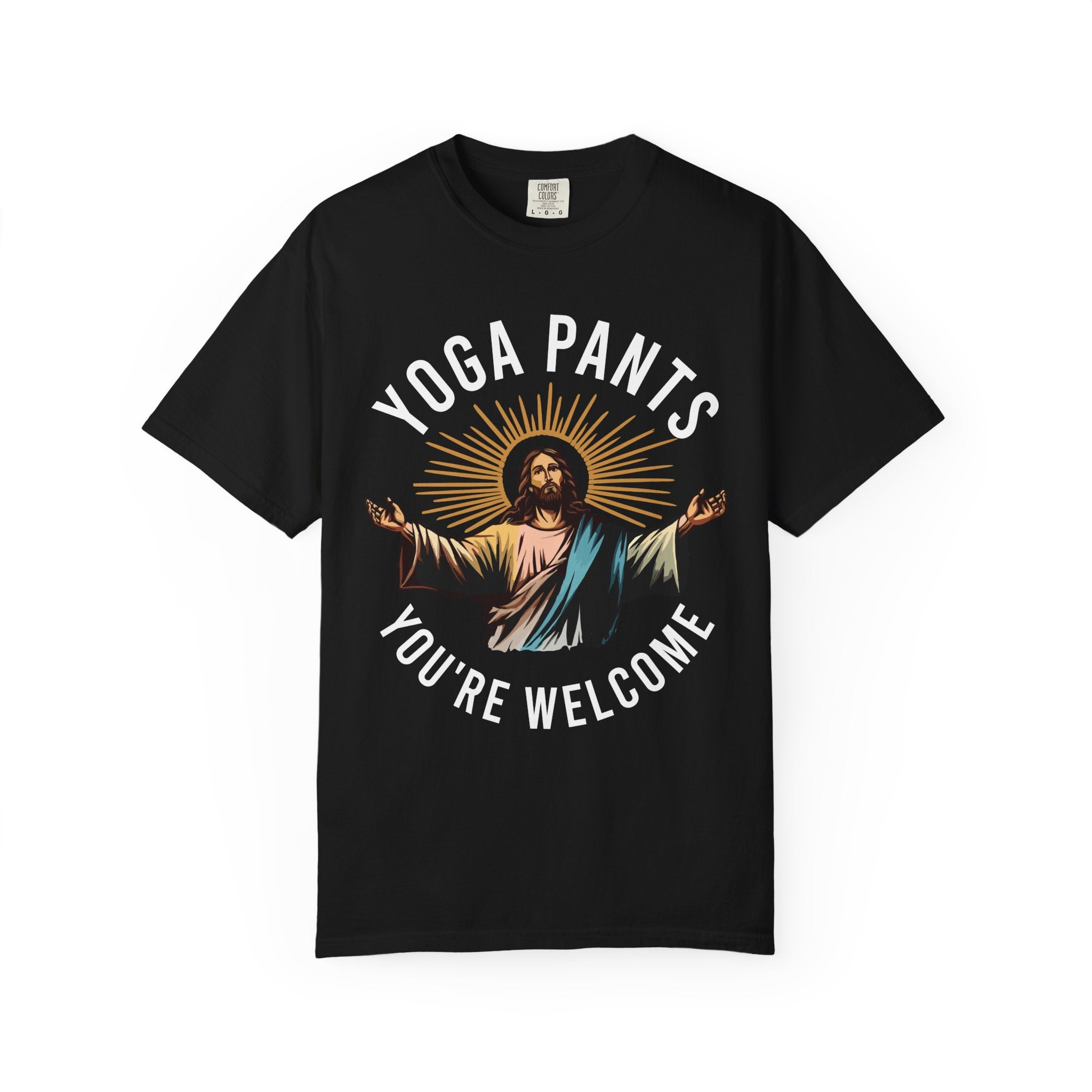Jesus Funny Yoga Pants Gym Shirt or Pump Cover-T-Shirt-Gym Classics